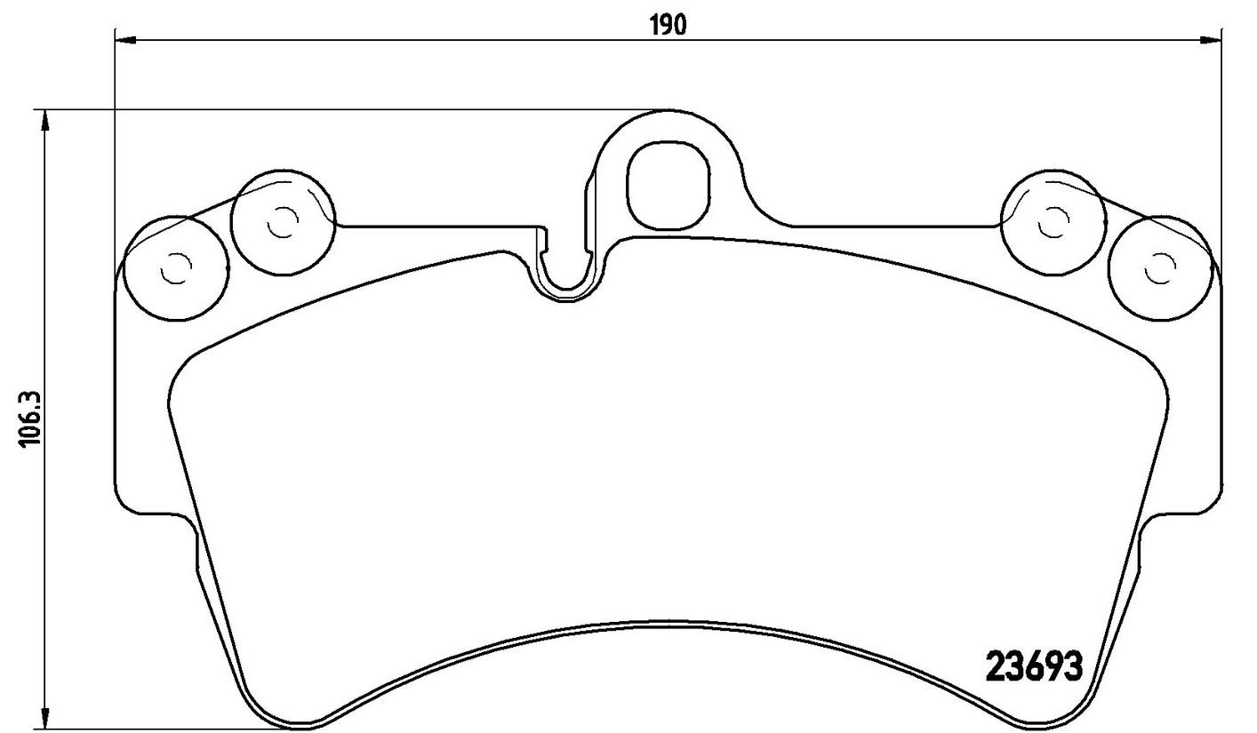 Audi Porsche Disc Brake Pad Set - Front (Low-Metallic) 7L0698151R - Brembo P85065